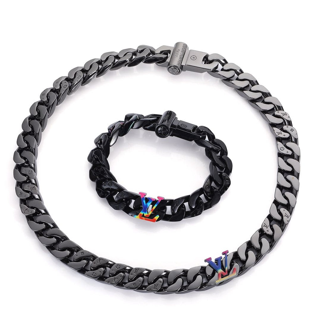 18K Louis Vuitton Rainbow Chain Link Necklace