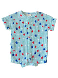 Splendid Stars Blue / Muslin Henley Shortall