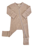 Tan Speckle / 2-Way Zip Romper