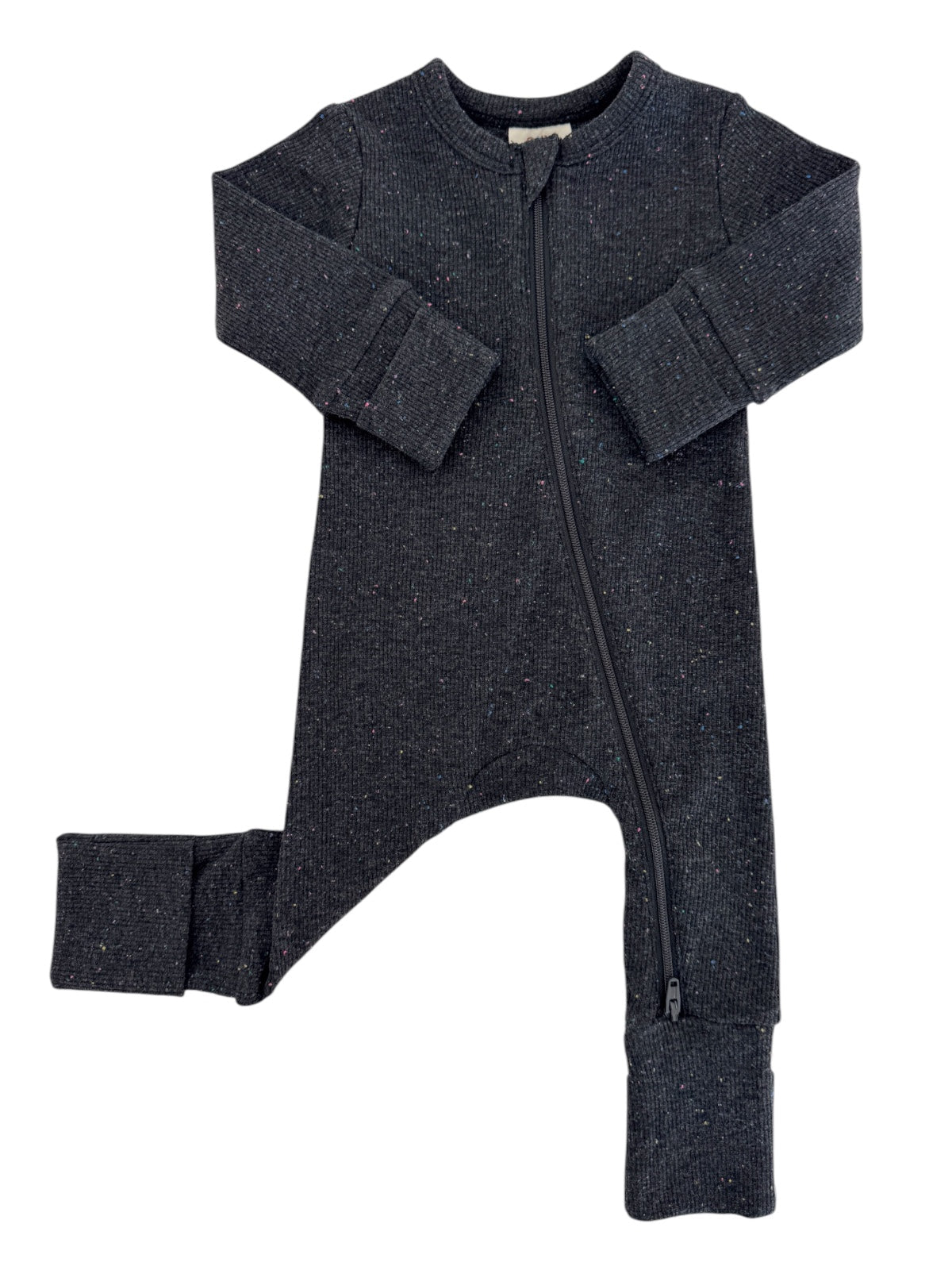 Charcoal Speckle / 2-Way Zip Romper