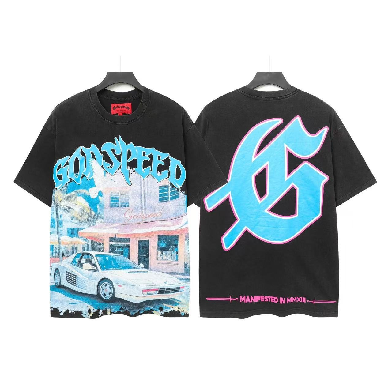 Godspeed Car Diner G Logo Graphic T-Shirt — front
