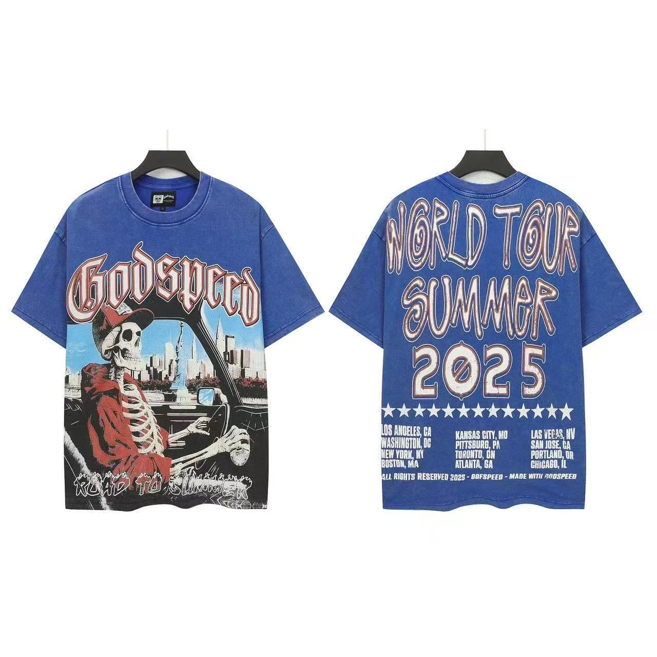 Godspeed World Tour Summer 2025 Skeleton Graphic T-Shirt — front