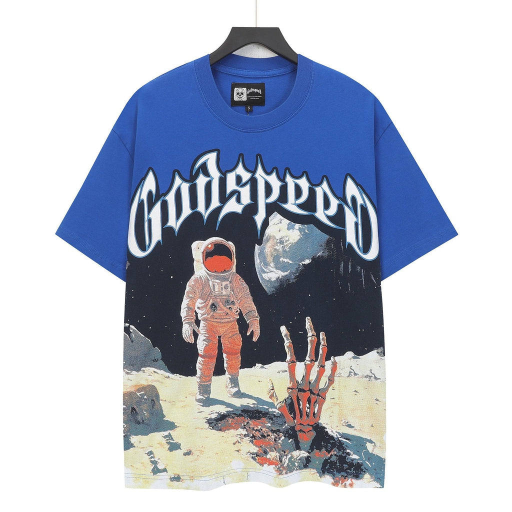 Godspeed Astronaut Back Print Washed Graphic T-Shirt — hero