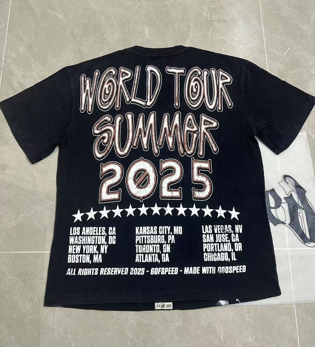 Godspeed World Tour Summer 2025 Graphic T-Shirt — back