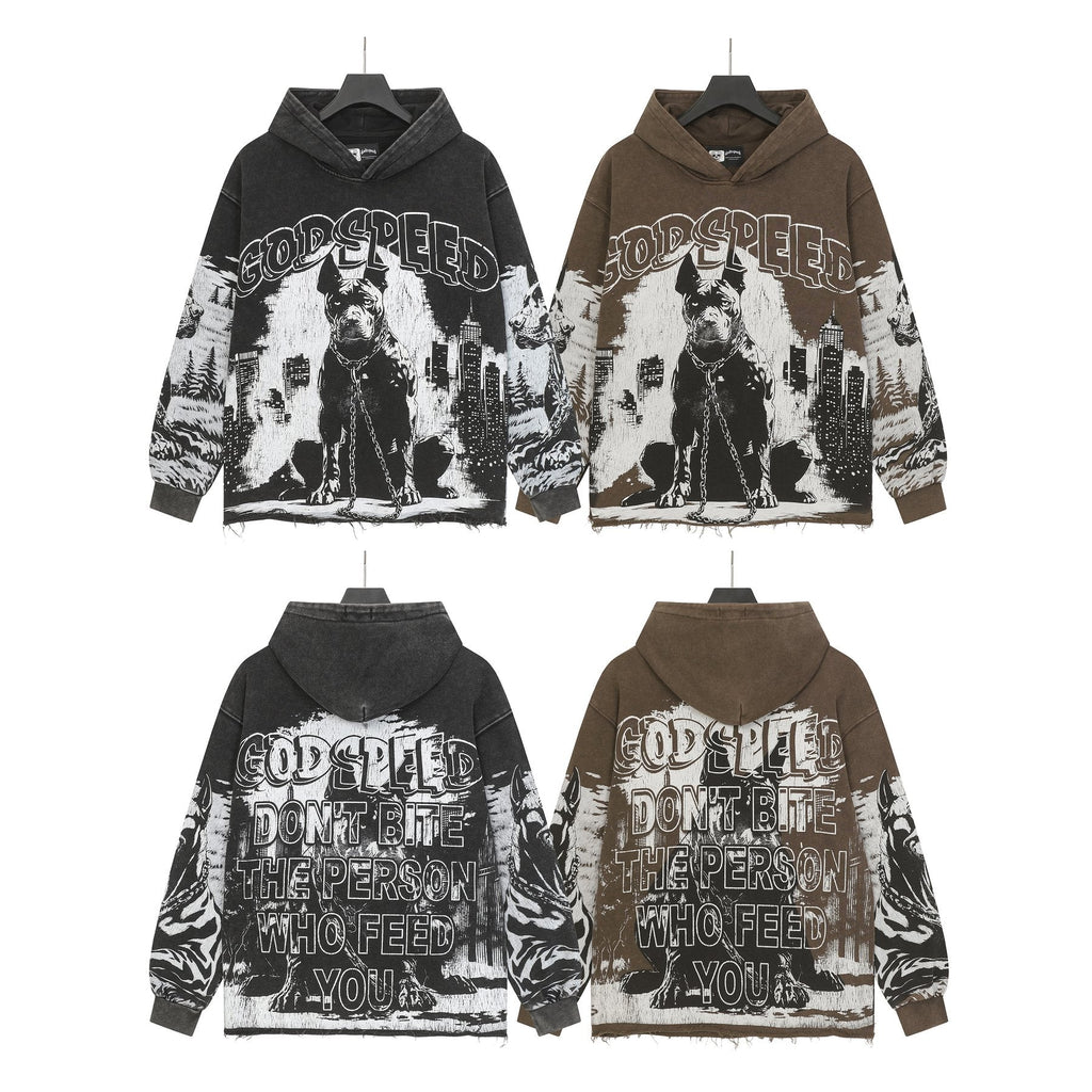 Godspeed Dog & City Graphic Raw-Hem Hoodie — comparison