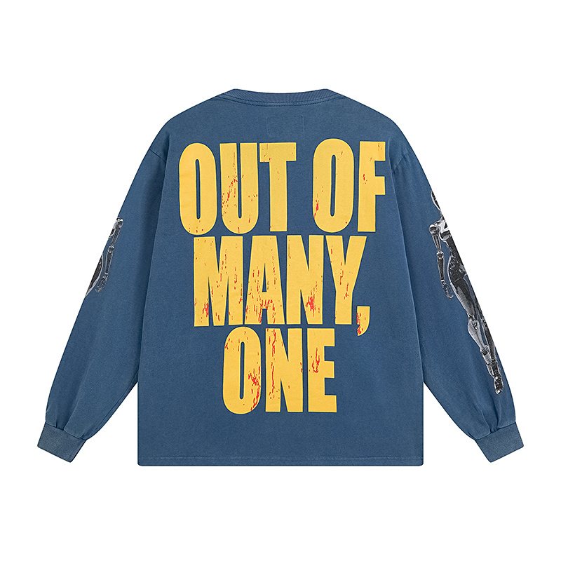 Godspeed Out of Many One Washed Long-Sleeve T-Shirt — back