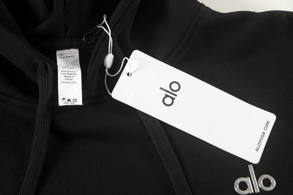 alo Logo Graphic Hoodie & Sweatpants Matching Set — hang_tag