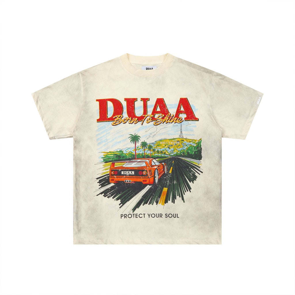 DUAA Hollywood Car Graphic Short-Sleeve T-Shirt — hero