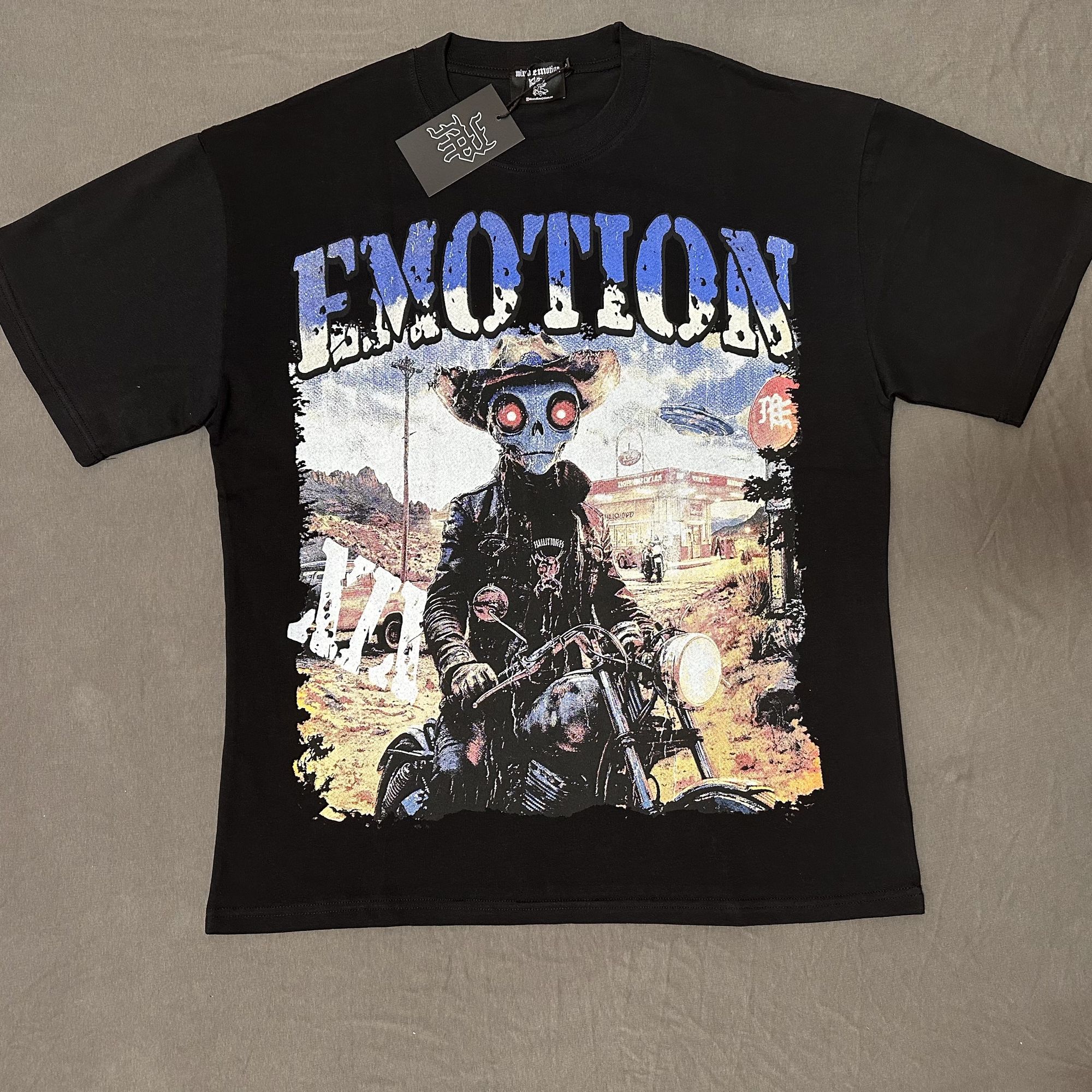 MIXED EMOTION Motorcycle Graphic T-Shirt — hero