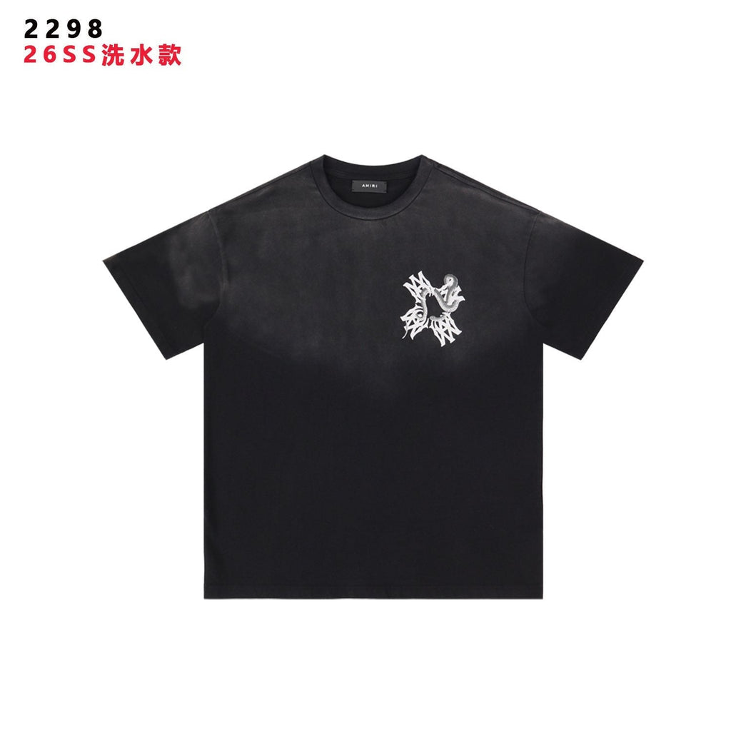 AMIRI Snake Graphic Washed T-Shirt — front