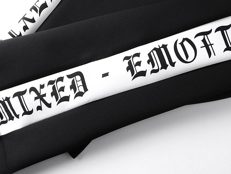 MIXED EMOTION Side-Tape Track Pants — detail
