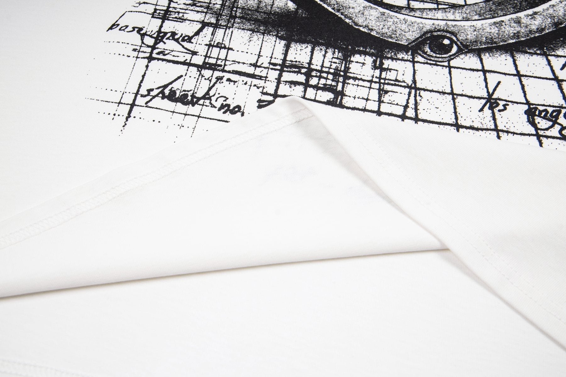 ASAALL White Graphic Short-Sleeve T-Shirt — detail