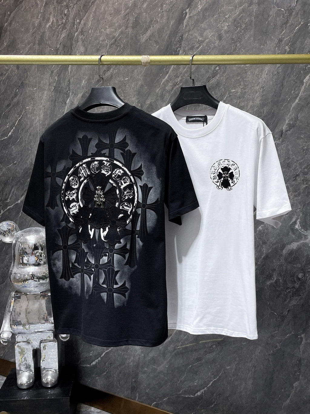 Chrome Hearts Cross Scroll Graphic Short-Sleeve T-Shirt — comparison