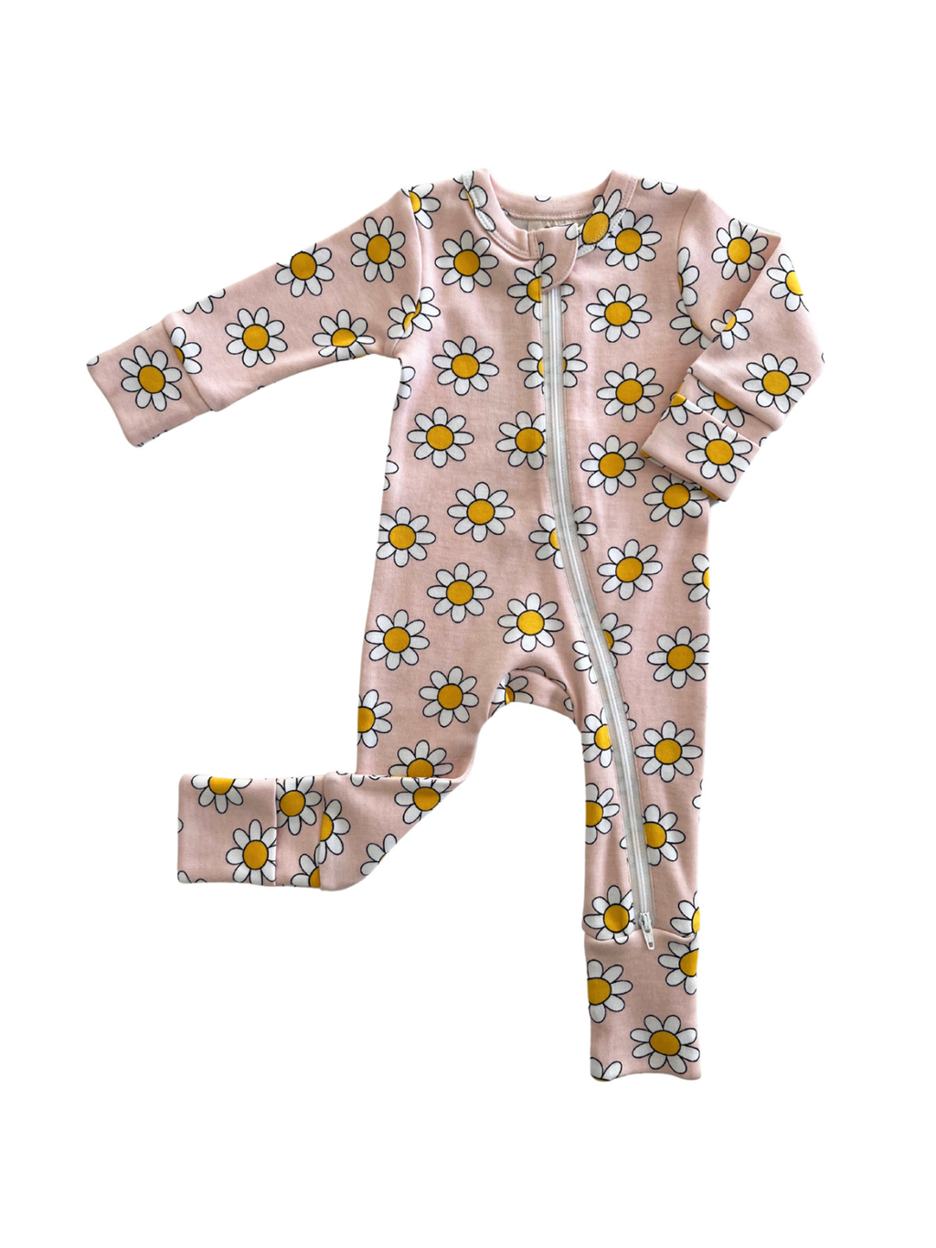 Daisy Pop Taffy / Organic 2-Way Zip Romper