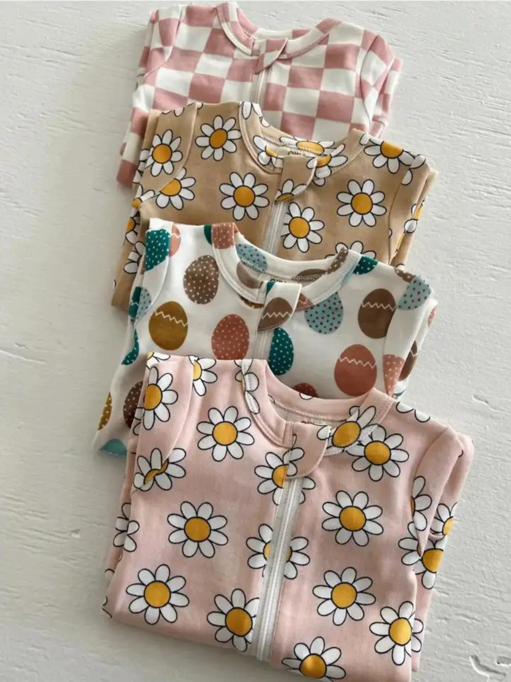 Daisy Pop Taffy / Organic 2-Way Zip Romper