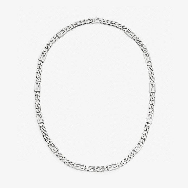 18K Fendi Baguette Chain Necklace