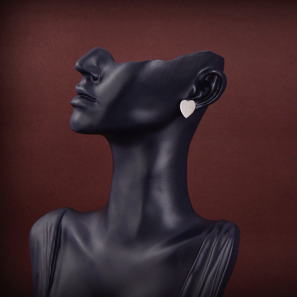 18K Double Gucci Heart Earrings