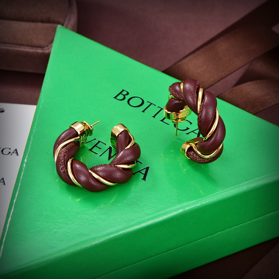18K BVLGARI Brown Earrings