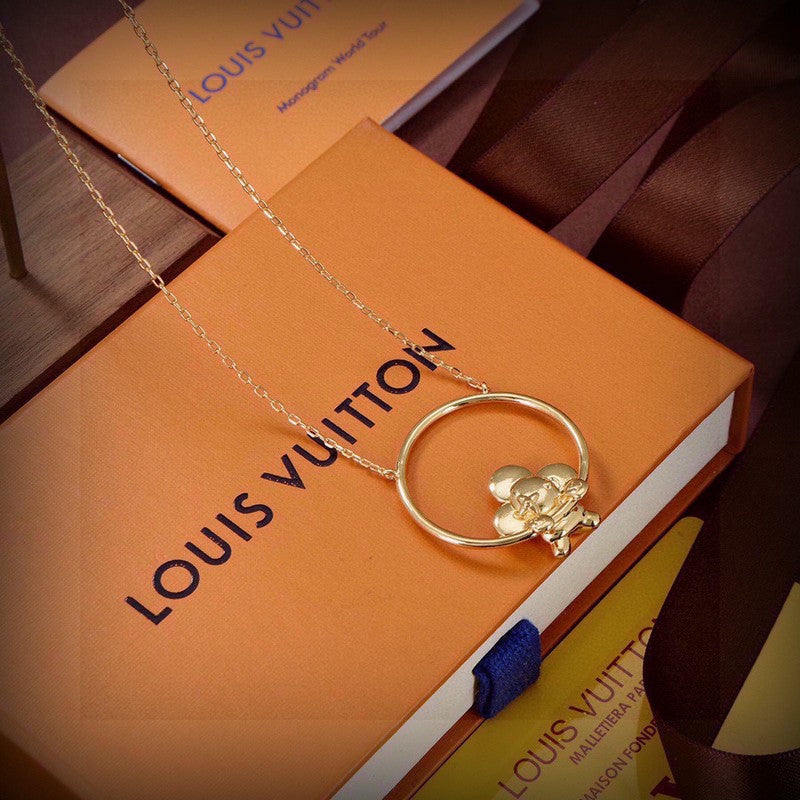 18K Louis Vuitton Vivienne Swinging Necklace