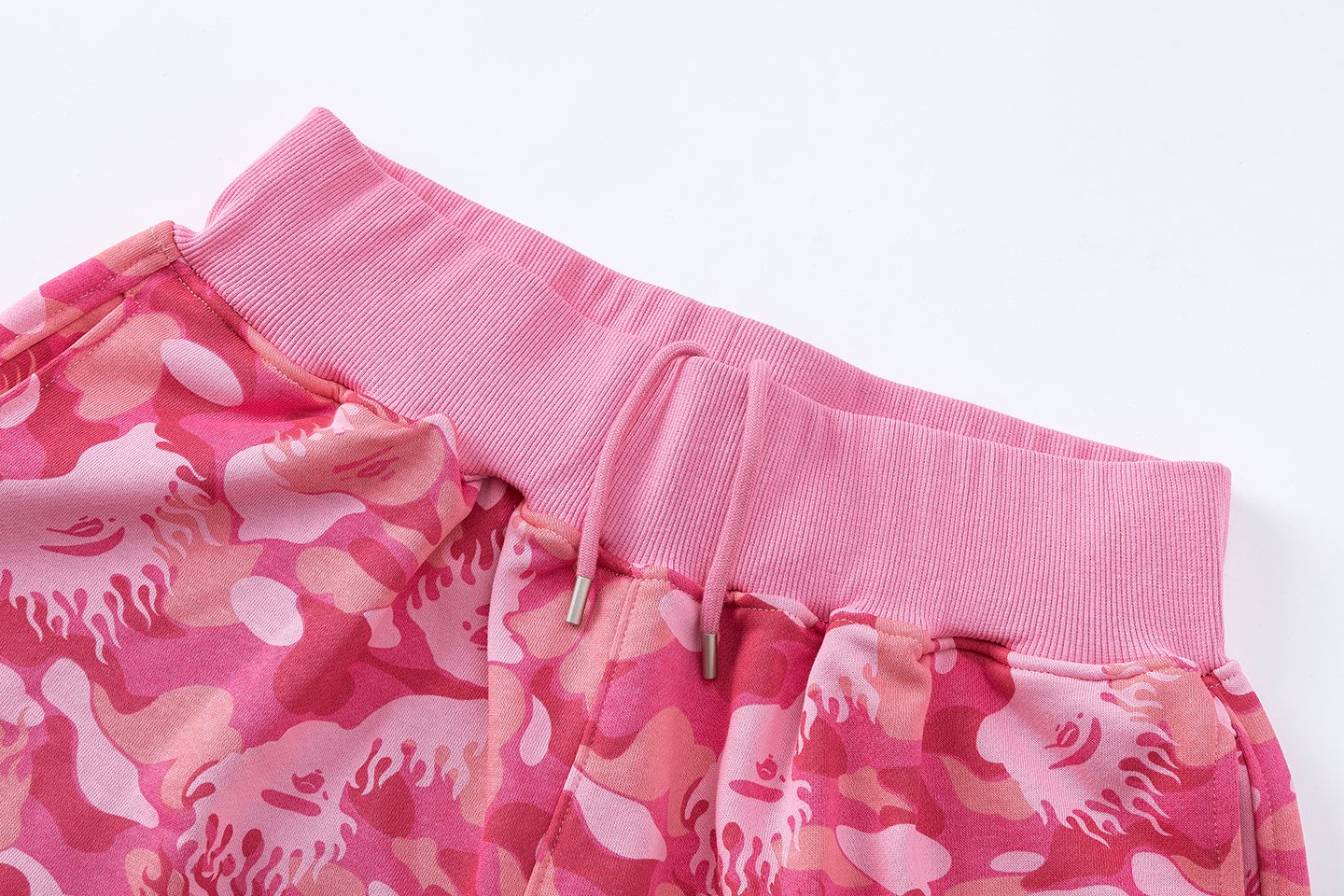BAPE Camouflage Ape-Head Graphic Shorts — detail