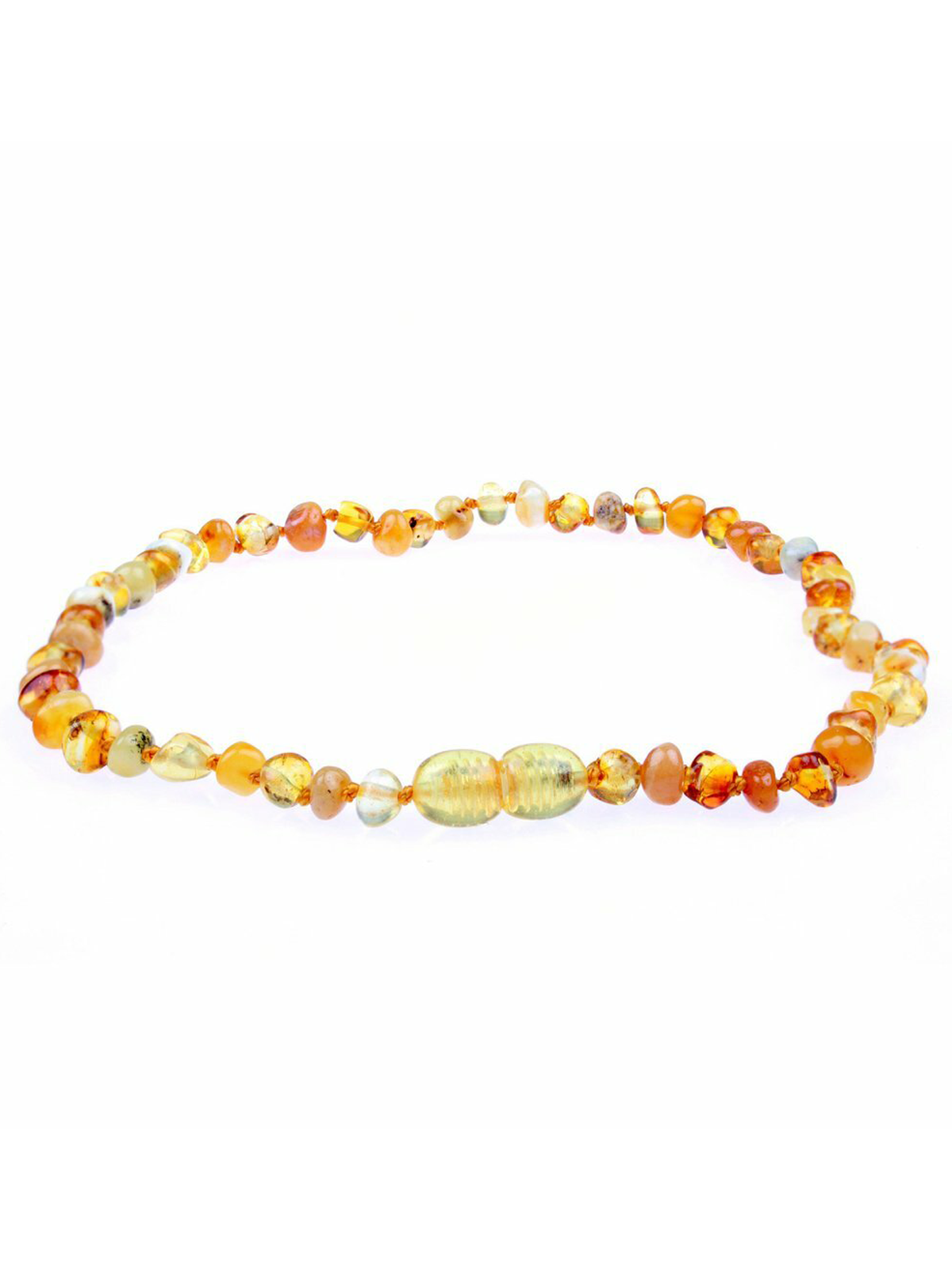 Amber Teething Necklace, Milk/Honey Baltic Amber